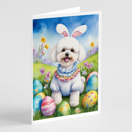 Buy this Bichon Frise Easter Egg Hunt Greeting Cards Pack of 8
