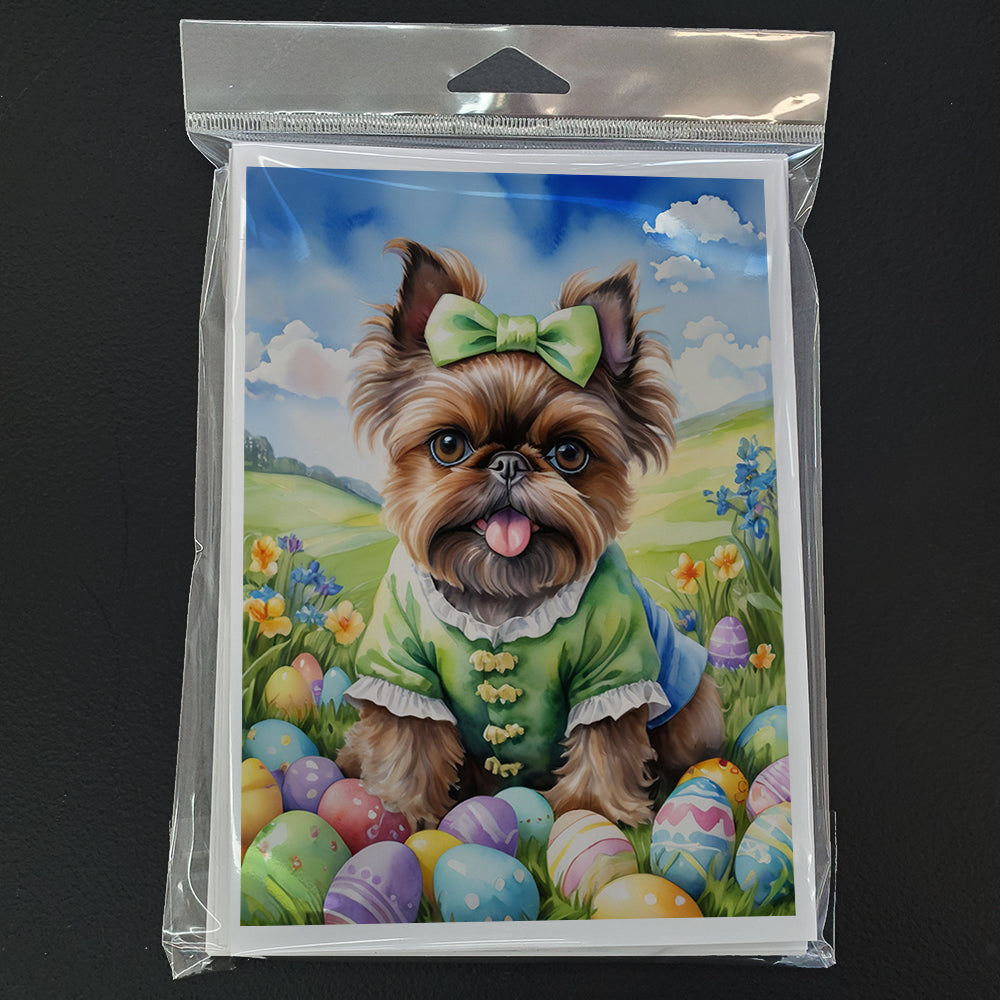 Brussels Griffon Easter Egg Hunt Greeting Cards Pack of 8