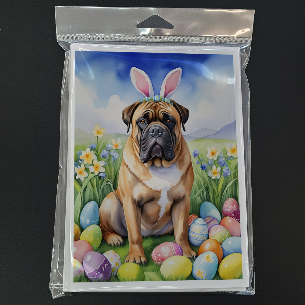 Bullmastiff Easter Egg Hunt Greeting Cards Pack of 8