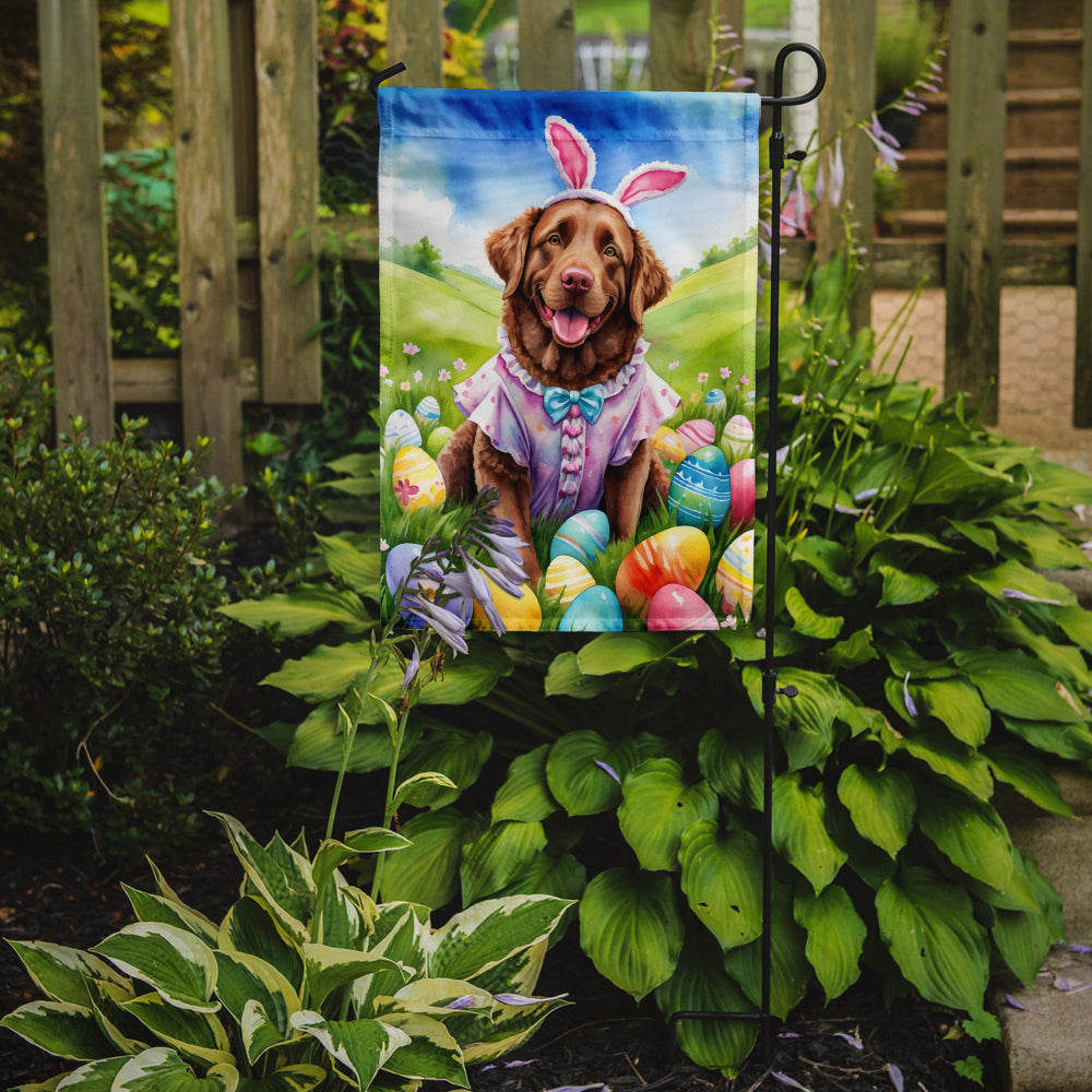 Chesapeake Bay Retriever Easter Egg Hunt Garden Flag