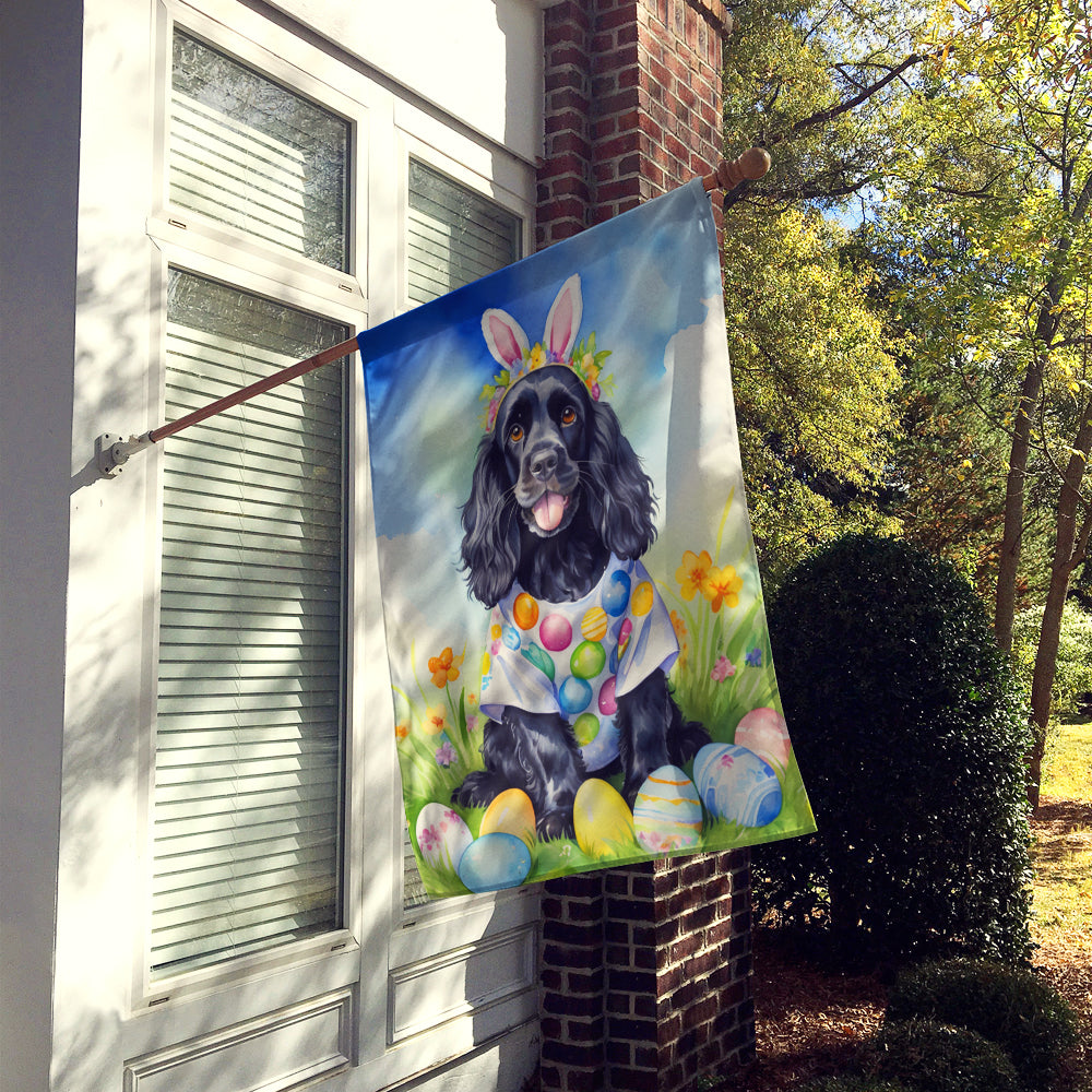 Cocker Spaniel Easter Egg Hunt House Flag