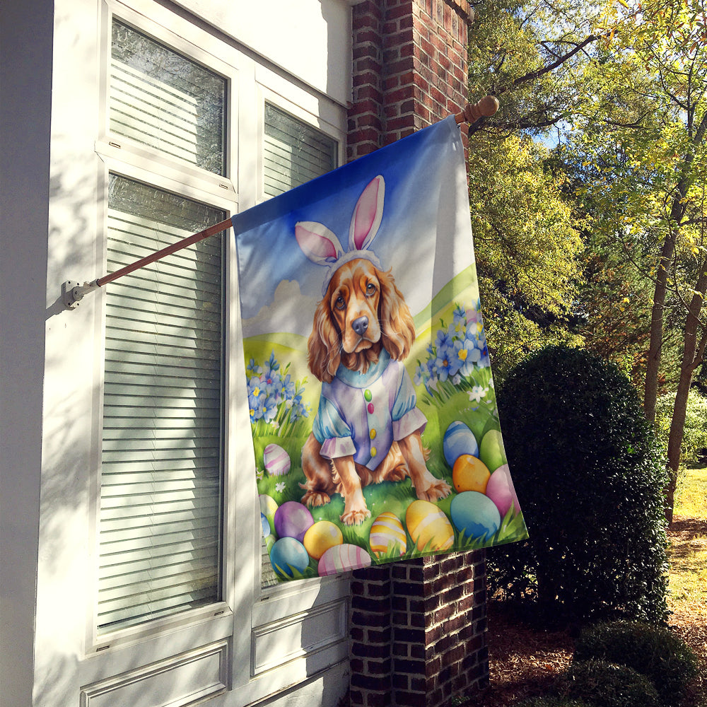 Cocker Spaniel Easter Egg Hunt House Flag