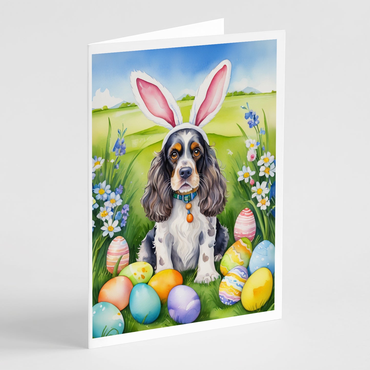 Buy this Cocker Spaniel Easter Egg Hunt Greeting Cards Pack of 8