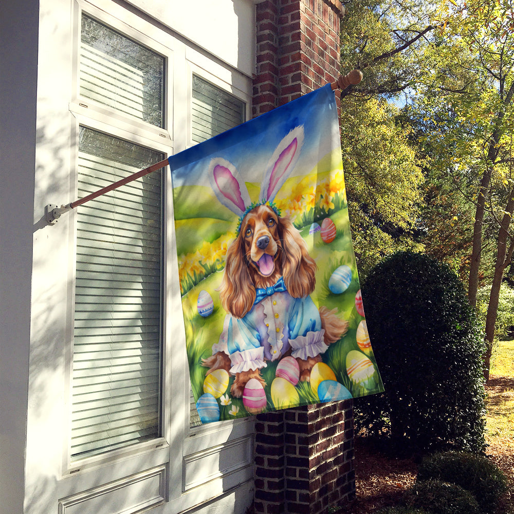 Cocker Spaniel Easter Egg Hunt House Flag