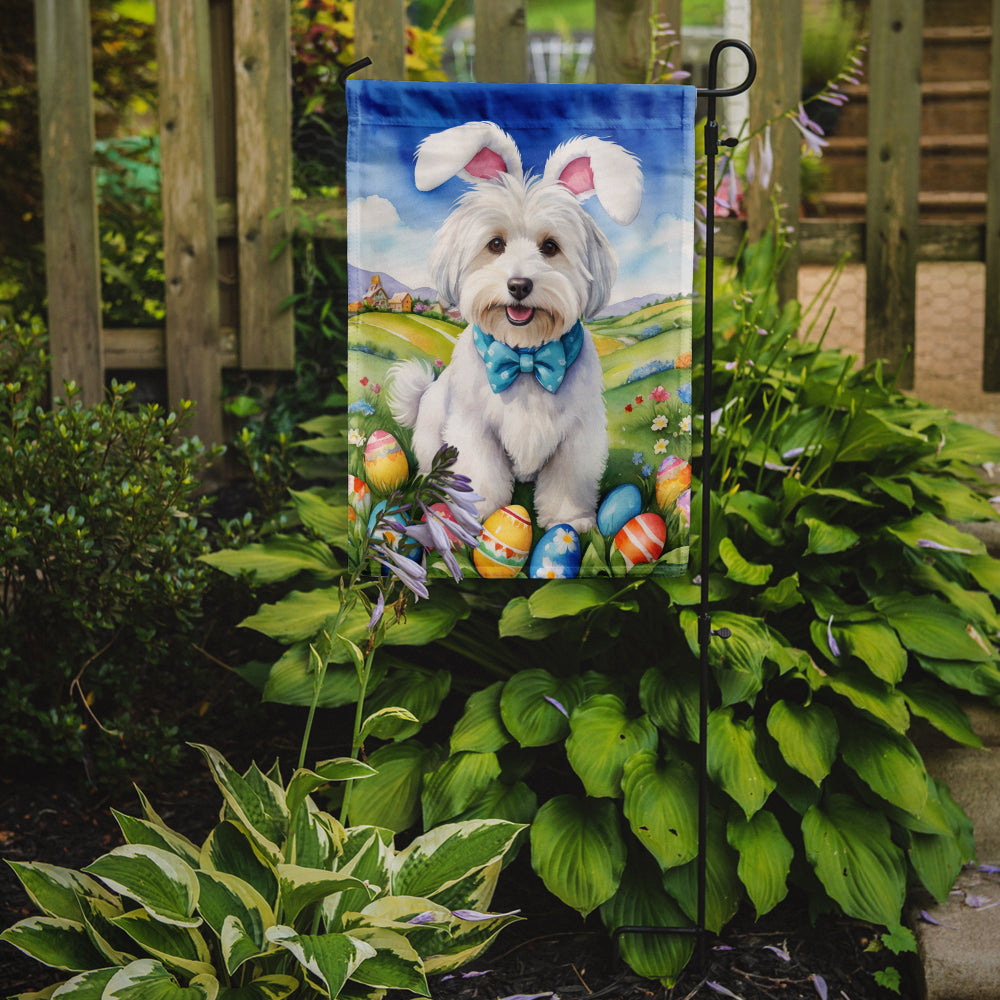 Coton de Tulear Easter Egg Hunt Garden Flag