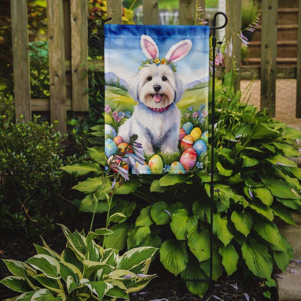 Coton de Tulear Easter Egg Hunt Garden Flag