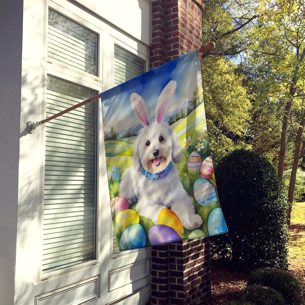 Coton de Tulear Easter Egg Hunt House Flag