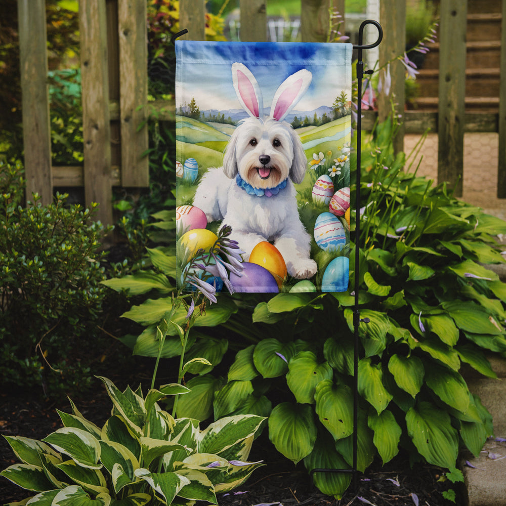 Coton de Tulear Easter Egg Hunt Garden Flag