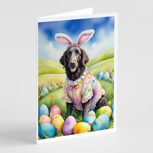 Buy this Curly-Coated Retriever Easter Egg Hunt Greeting Cards Pack of 8