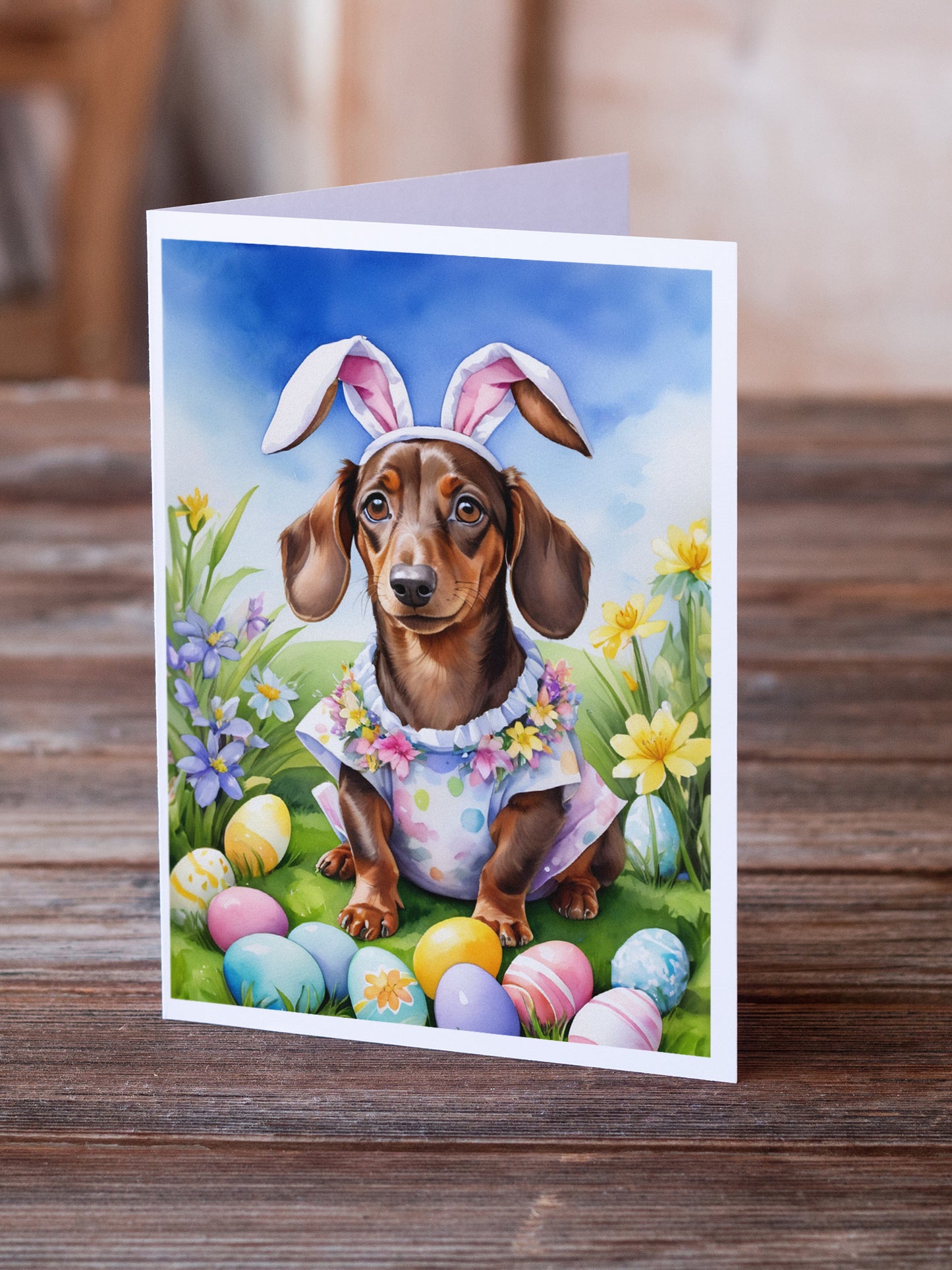 Dachshund Easter Egg Hunt Greeting Cards Pack of 8