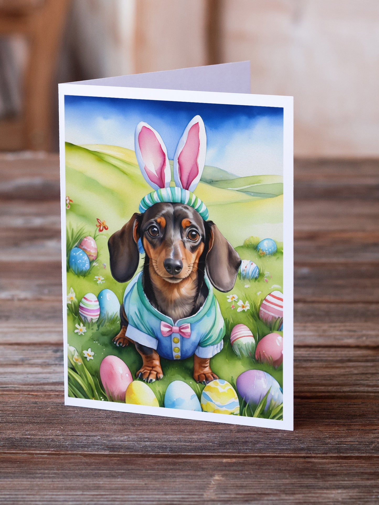 Dachshund Easter Egg Hunt Greeting Cards Pack of 8