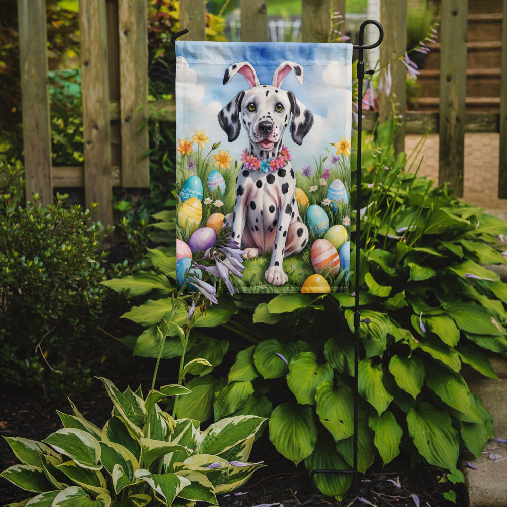 Dalmatian Easter Egg Hunt Garden Flag