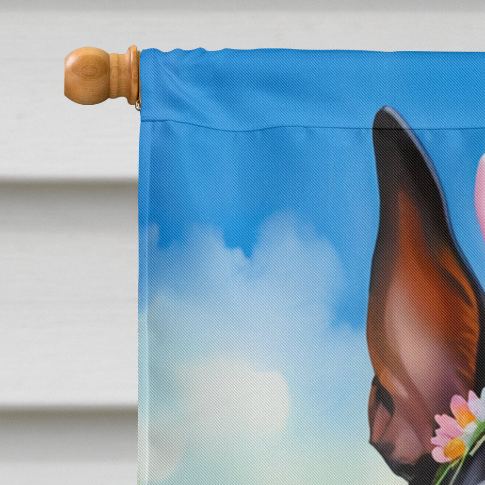 Doberman Pinscher Easter Egg Hunt House Flag