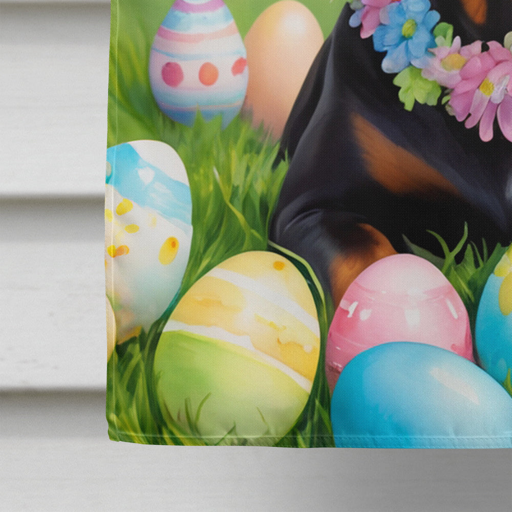 Doberman Pinscher Easter Egg Hunt House Flag