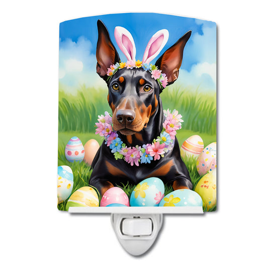 Buy this Doberman Pinscher Easter Egg Hunt Ceramic Night Light