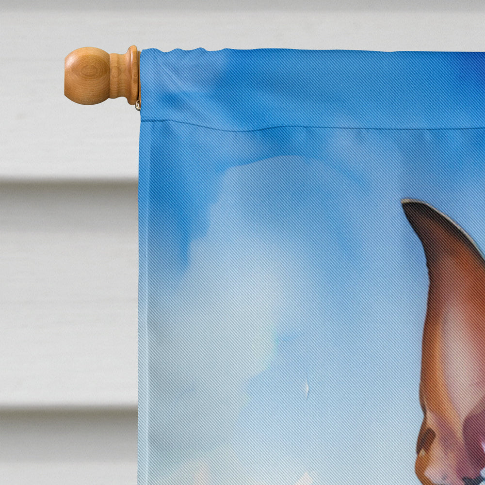 Doberman Pinscher Easter Egg Hunt House Flag