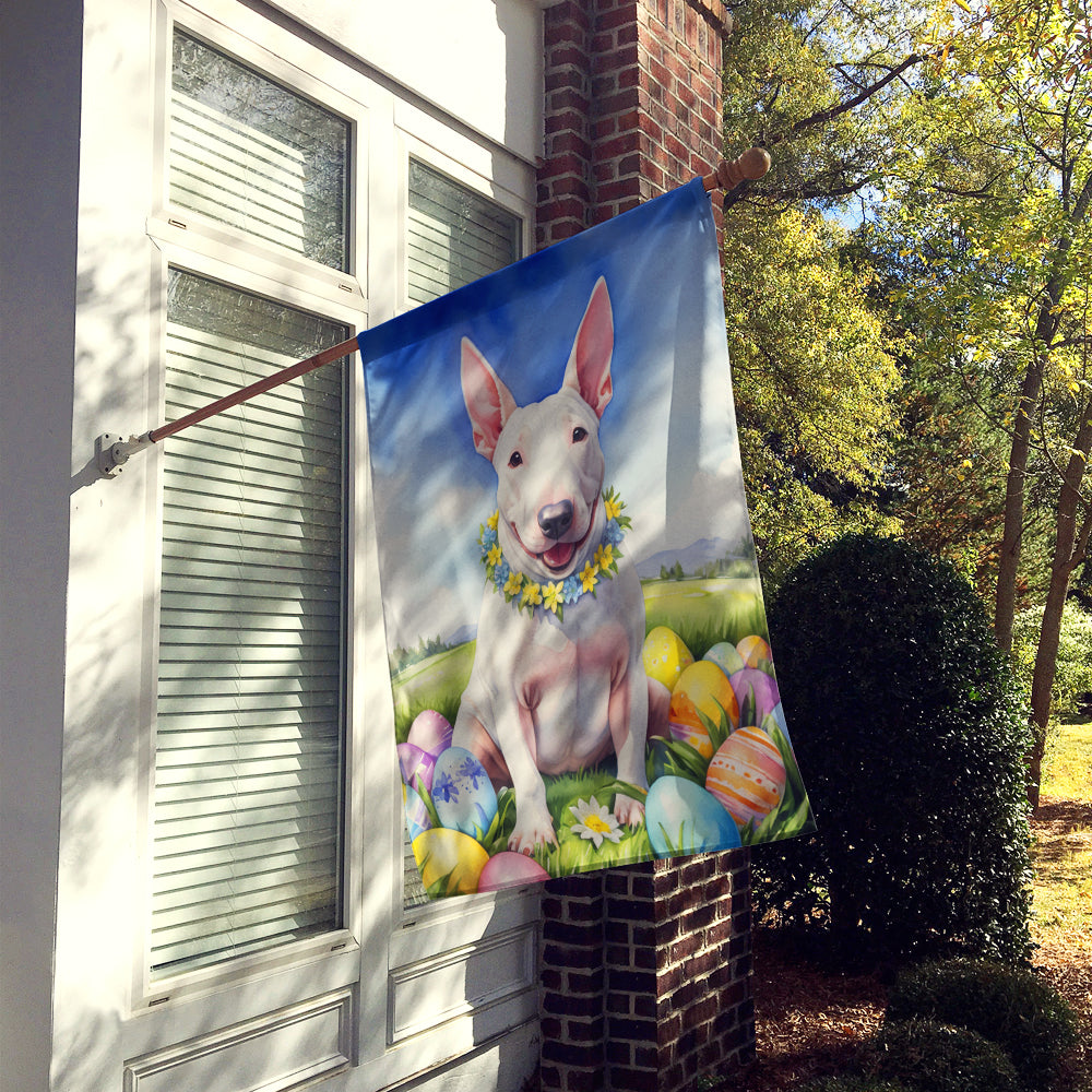 English Bull Terrier Easter Egg Hunt House Flag