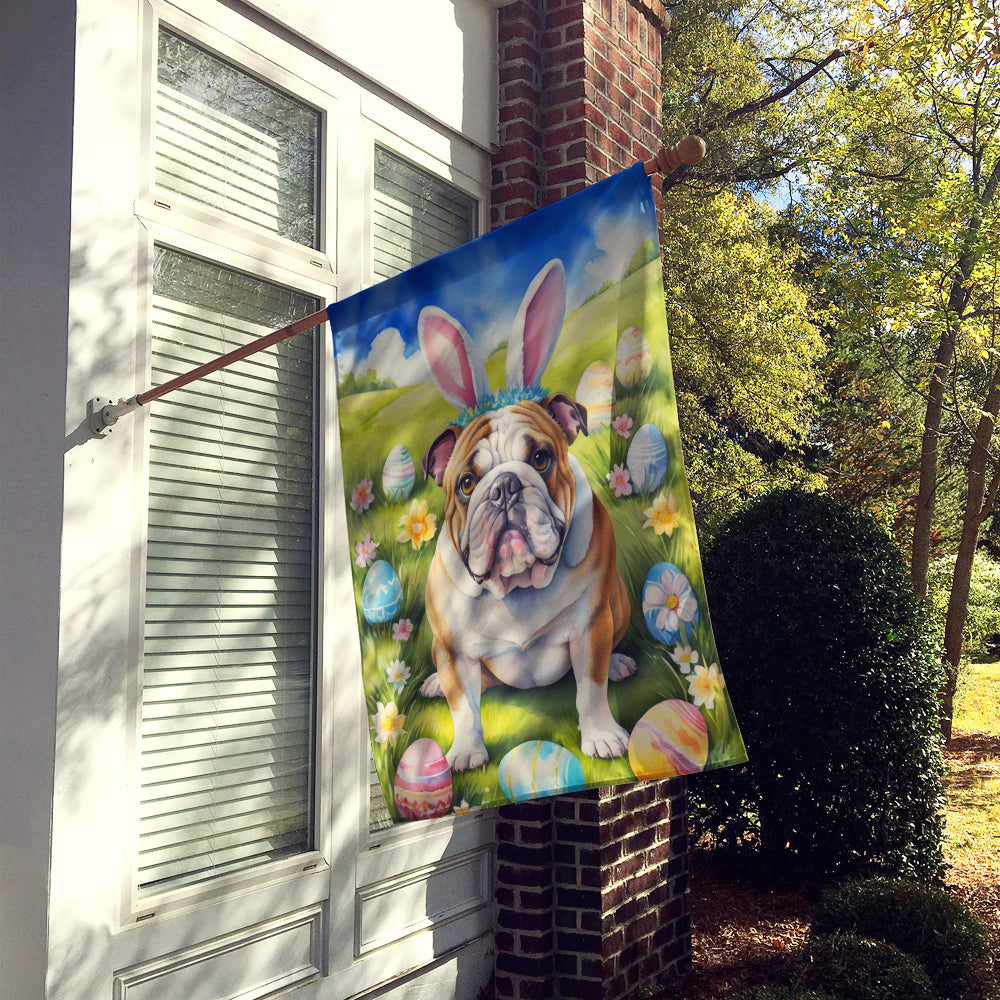 English Bulldog Easter Egg Hunt House Flag