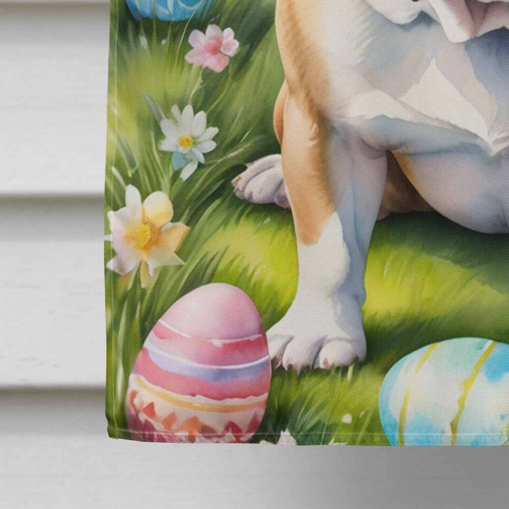 English Bulldog Easter Egg Hunt House Flag