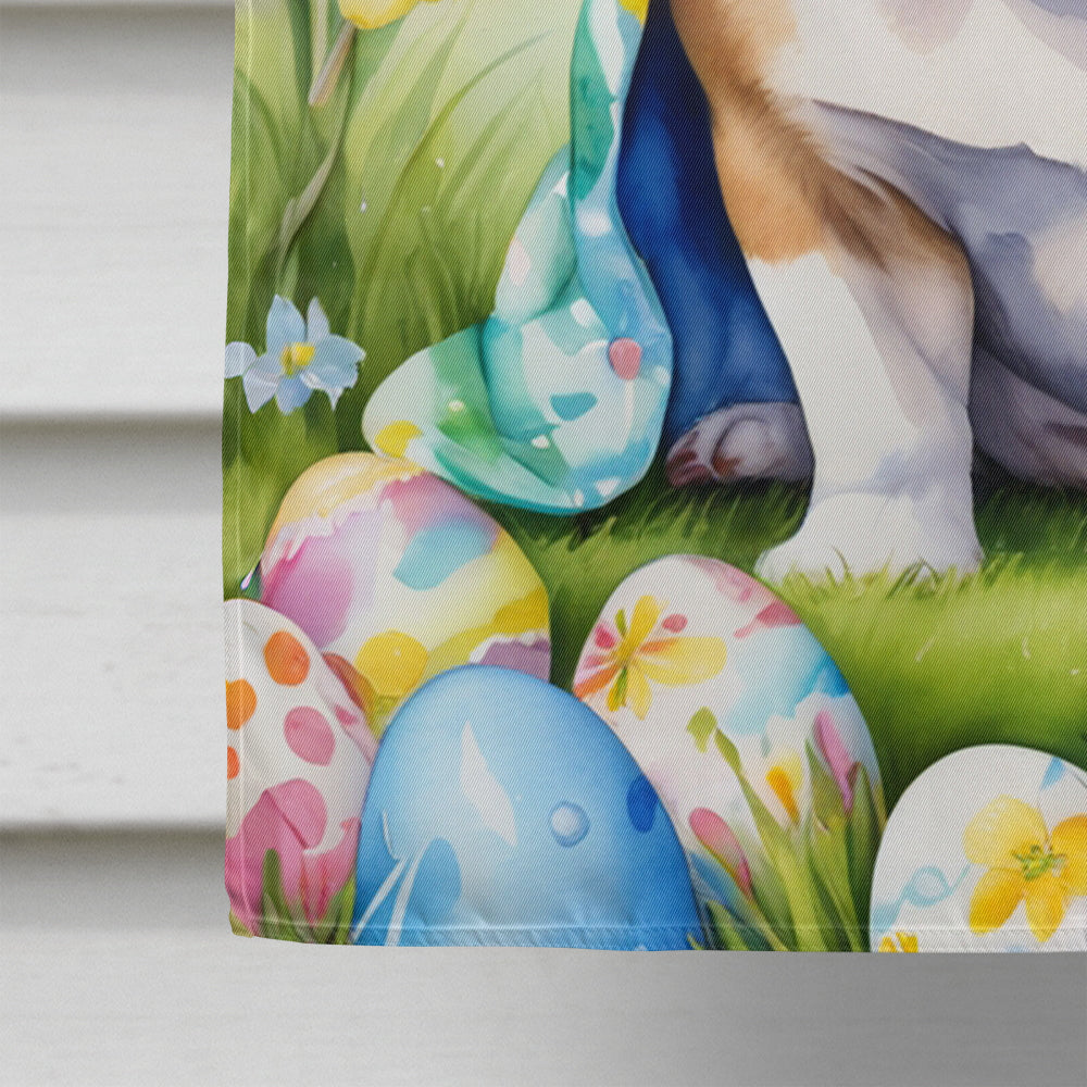 English Bulldog Easter Egg Hunt House Flag