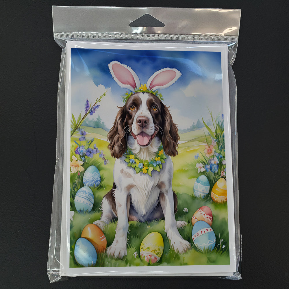 English Springer Spaniel Easter Egg Hunt Greeting Cards Pack of 8