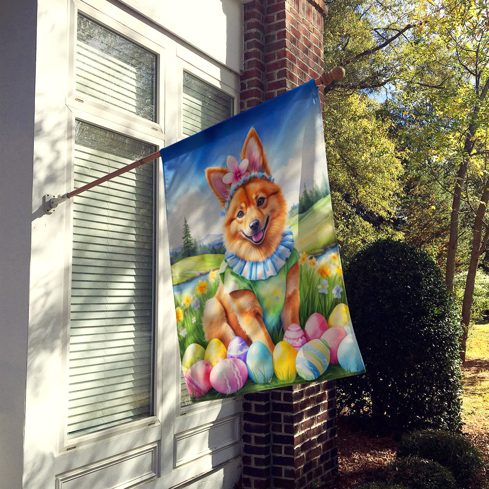 Finnish Spitz Easter Egg Hunt House Flag