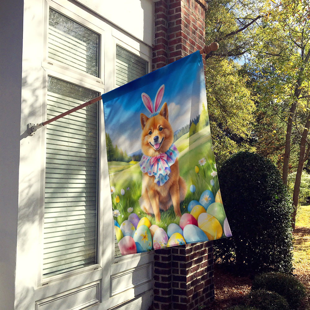 Finnish Spitz Easter Egg Hunt House Flag