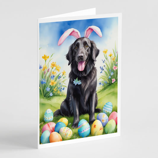 Buy this Flat-Coated Retriever Easter Egg Hunt Greeting Cards Pack of 8