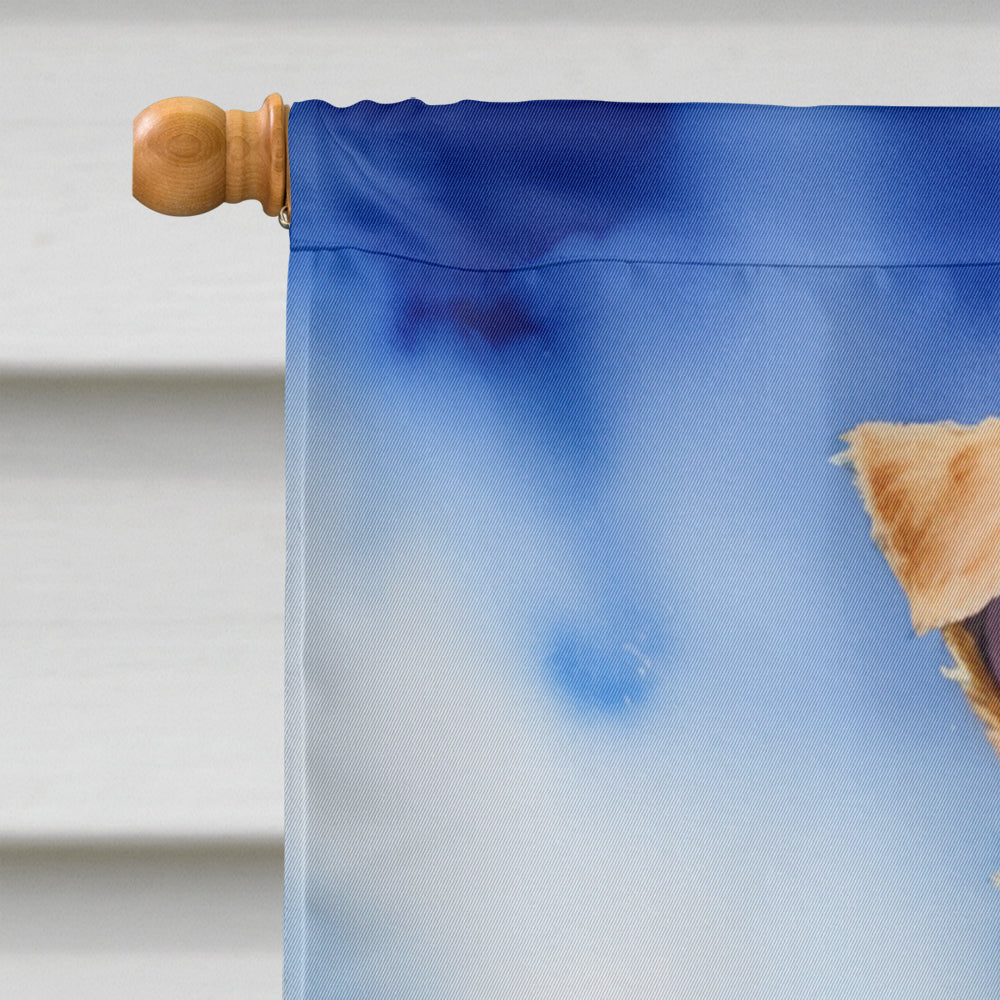 Fox Terrier Easter Egg Hunt House Flag