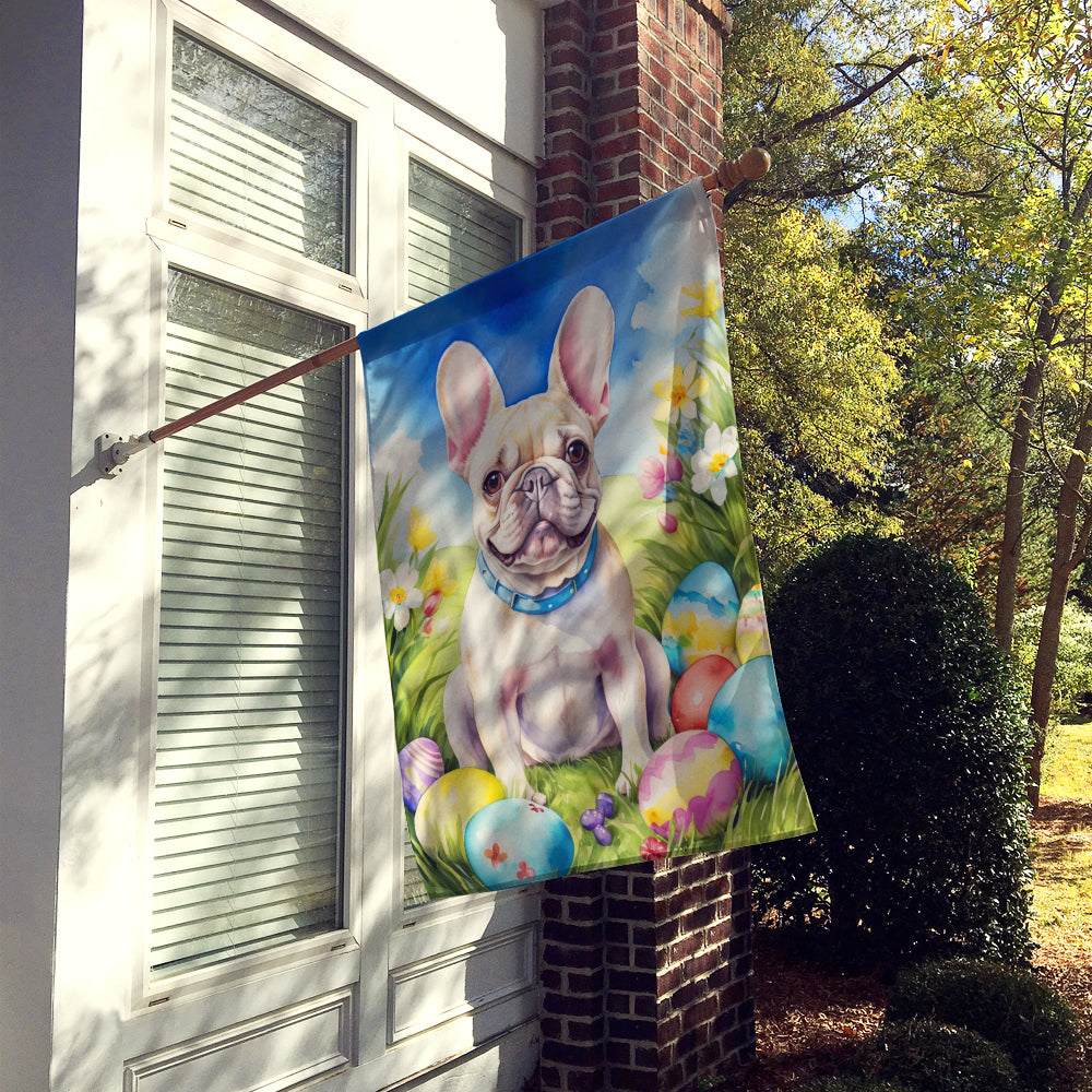 French Bulldog Easter Egg Hunt House Flag