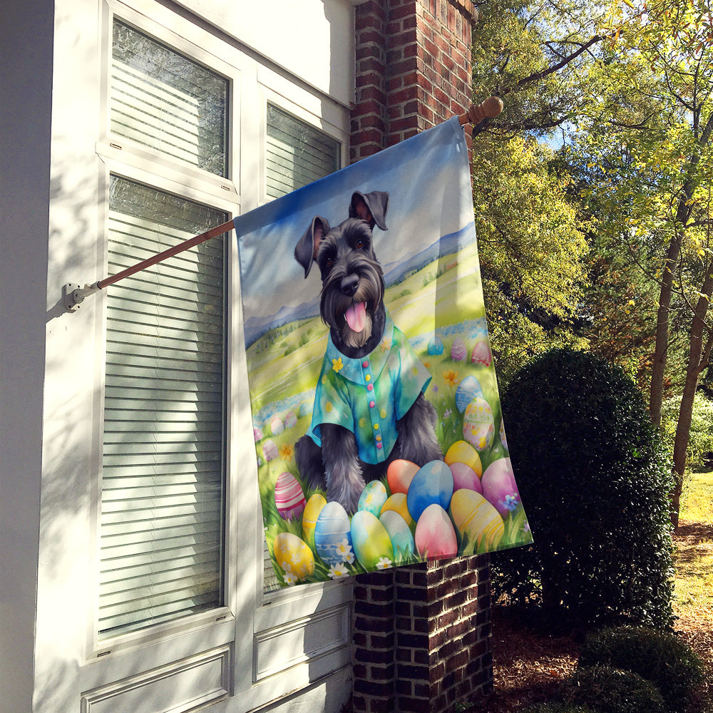 Giant Schnauzer Easter Egg Hunt House Flag