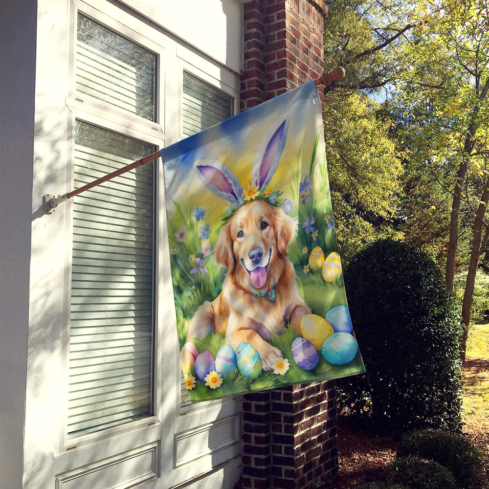 Golden Retriever Easter Egg Hunt House Flag