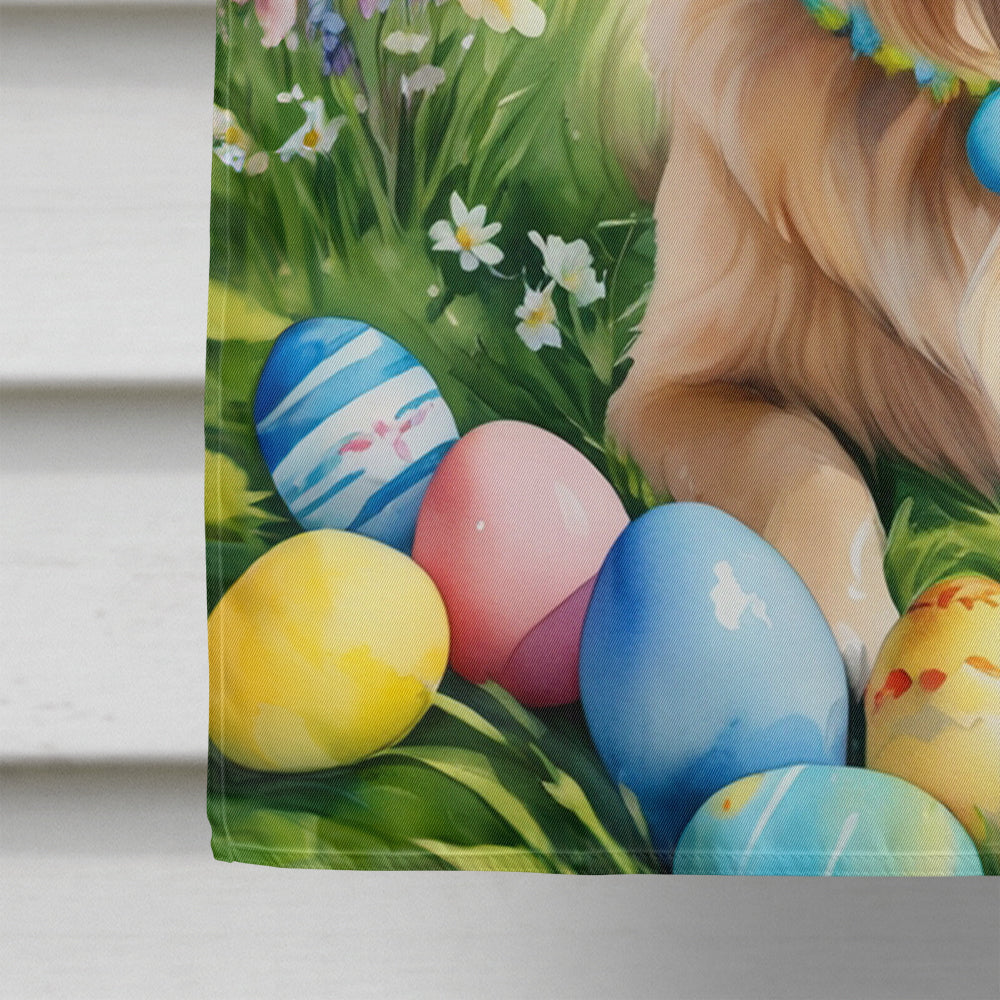 Golden Retriever Easter Egg Hunt House Flag