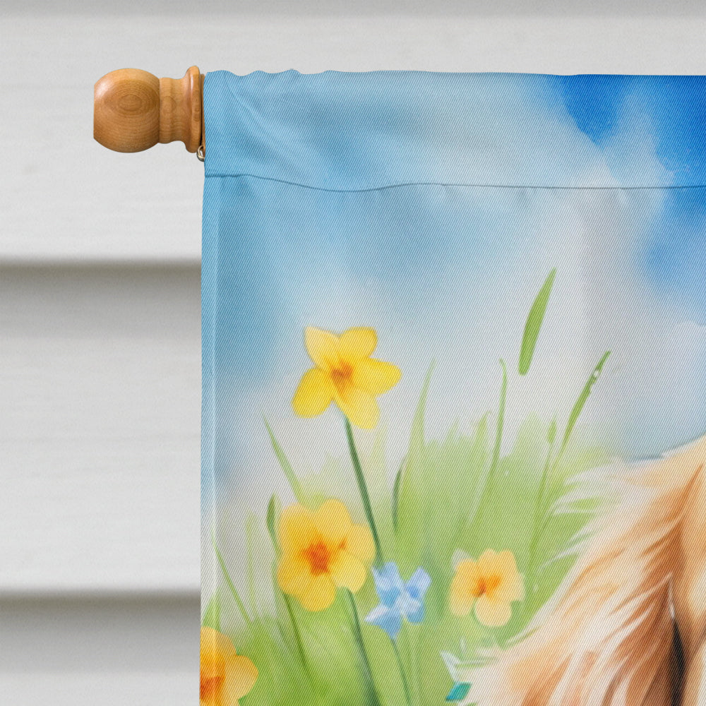 Golden Retriever Easter Egg Hunt House Flag