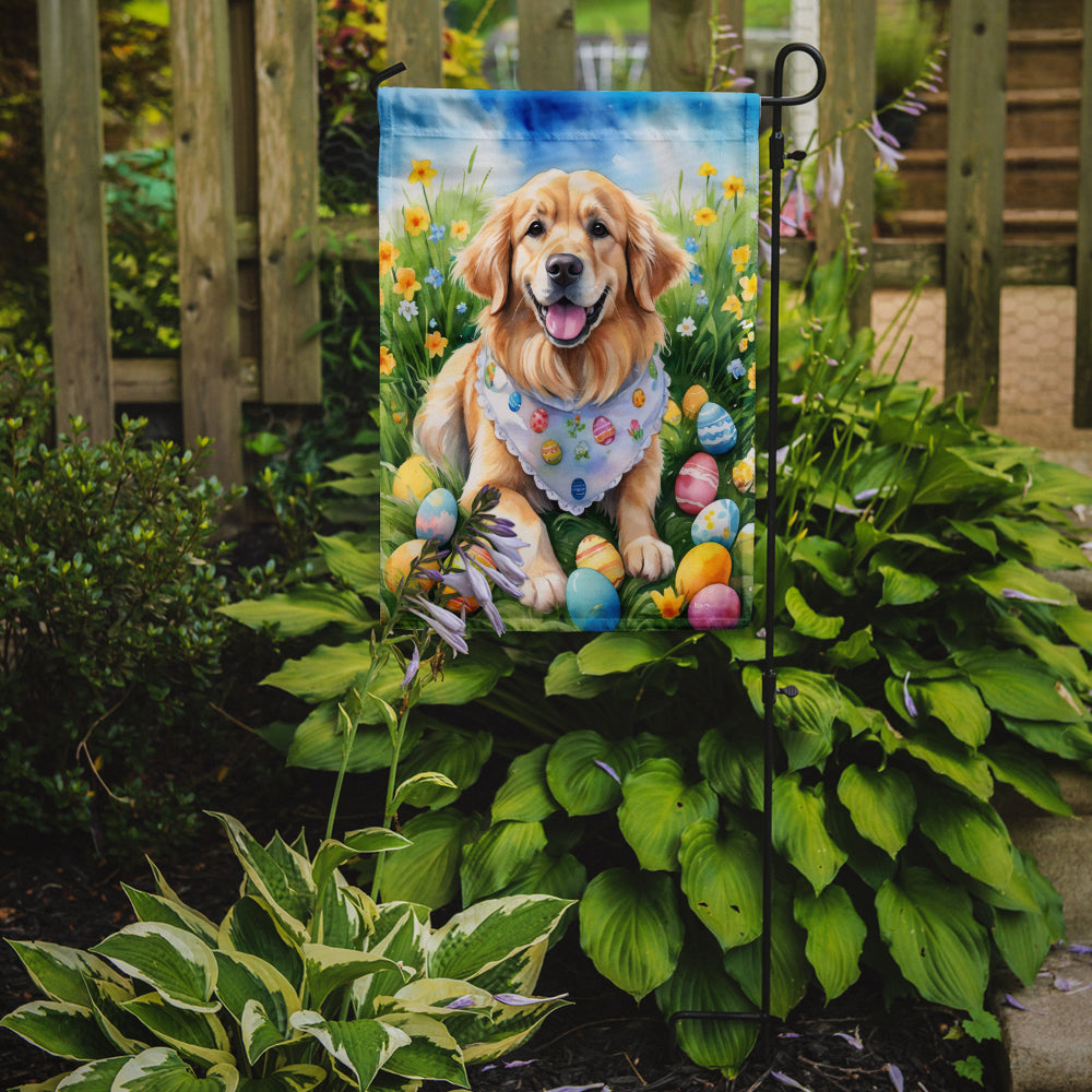 Golden Retriever Easter Egg Hunt Garden Flag