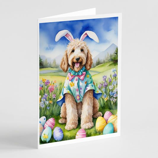 Buy this Goldendoodle Easter Egg Hunt Greeting Cards Pack of 8