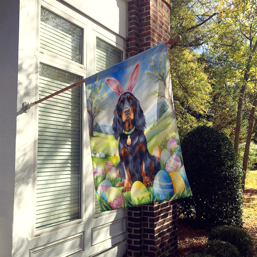 Gordon Setter Easter Egg Hunt House Flag