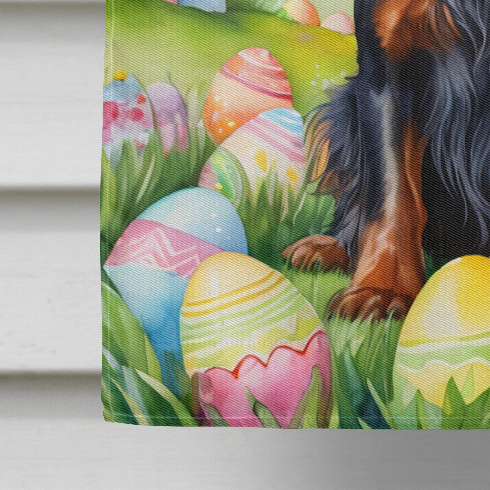 Gordon Setter Easter Egg Hunt House Flag