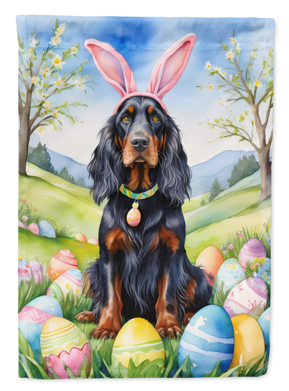 Buy this Gordon Setter Easter Egg Hunt Garden Flag