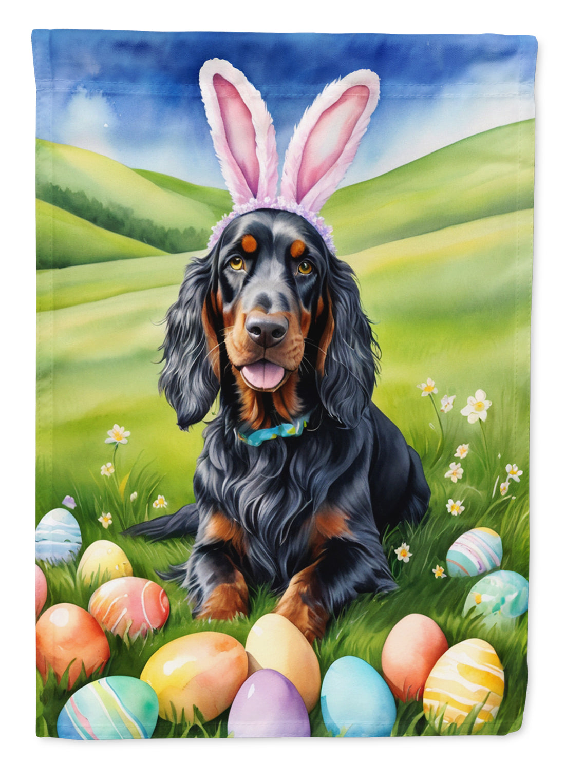 Buy this Gordon Setter Easter Egg Hunt Garden Flag