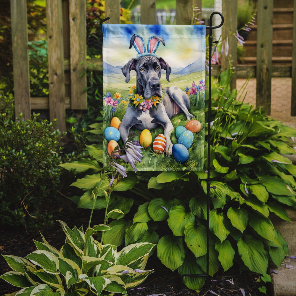 Great Dane Easter Egg Hunt Garden Flag