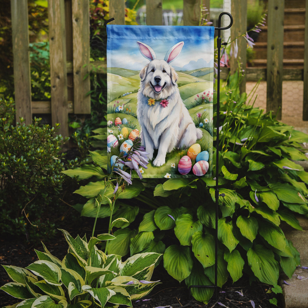 Great Pyrenees Easter Egg Hunt Garden Flag