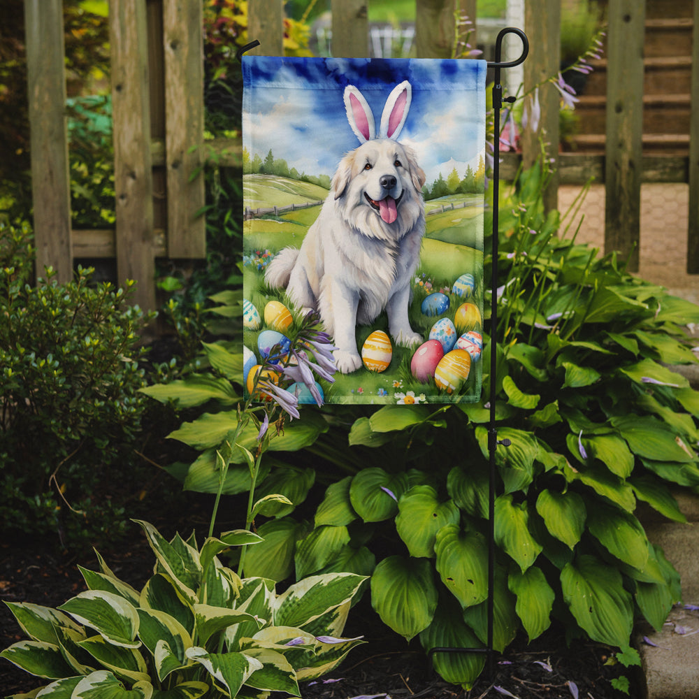 Great Pyrenees Easter Egg Hunt Garden Flag