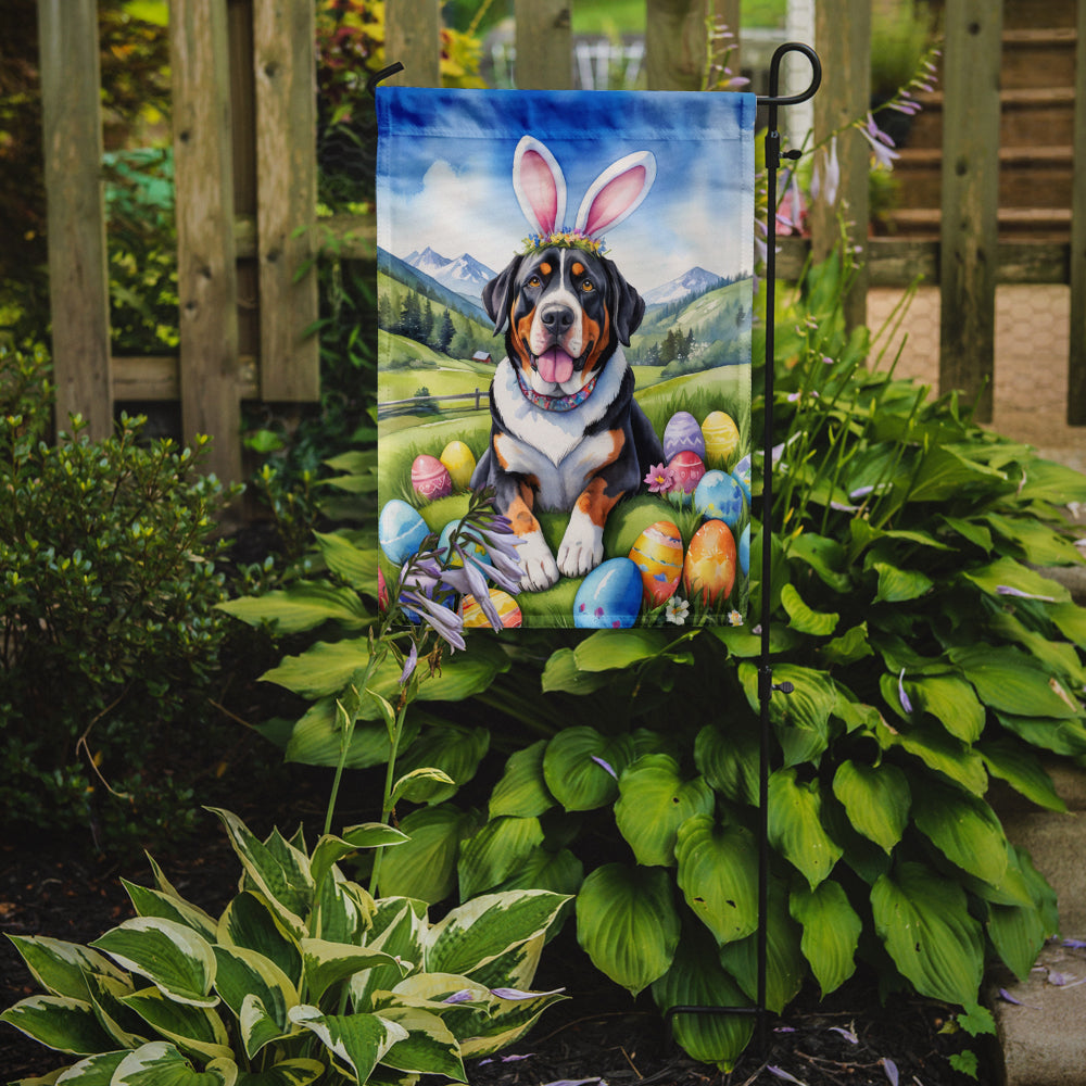 Greater Swiss Mountain Dog Easter Egg Hunt Garden Flag