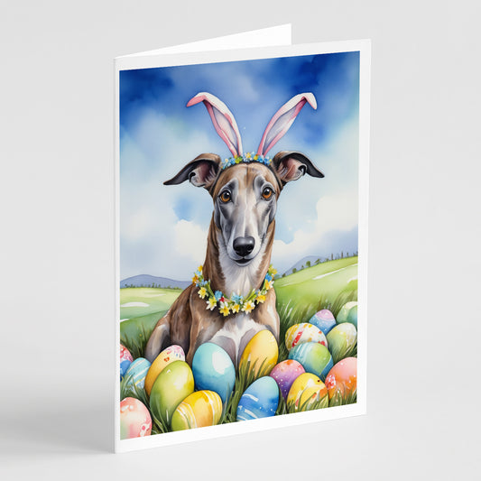 Buy this Greyhound Easter Egg Hunt Greeting Cards Pack of 8