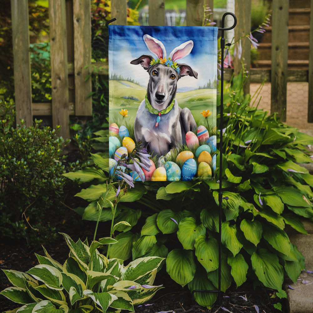 Greyhound Easter Egg Hunt Garden Flag
