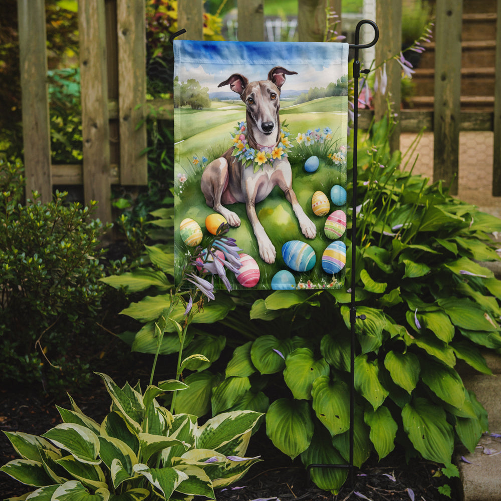 Greyhound Easter Egg Hunt Garden Flag