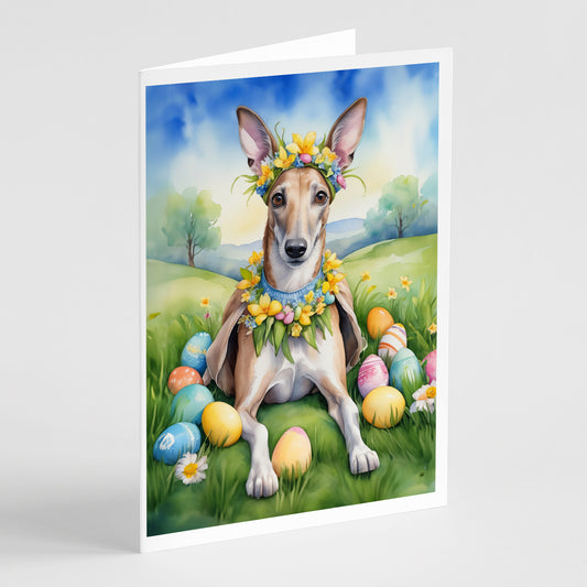 Buy this Greyhound Easter Egg Hunt Greeting Cards Pack of 8