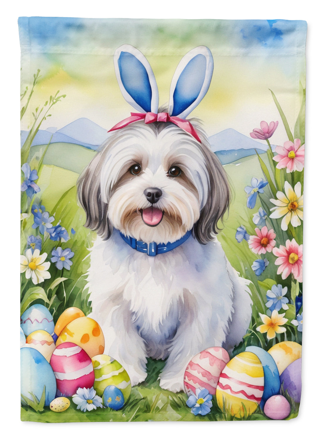 Buy this Havanese Easter Egg Hunt Garden Flag