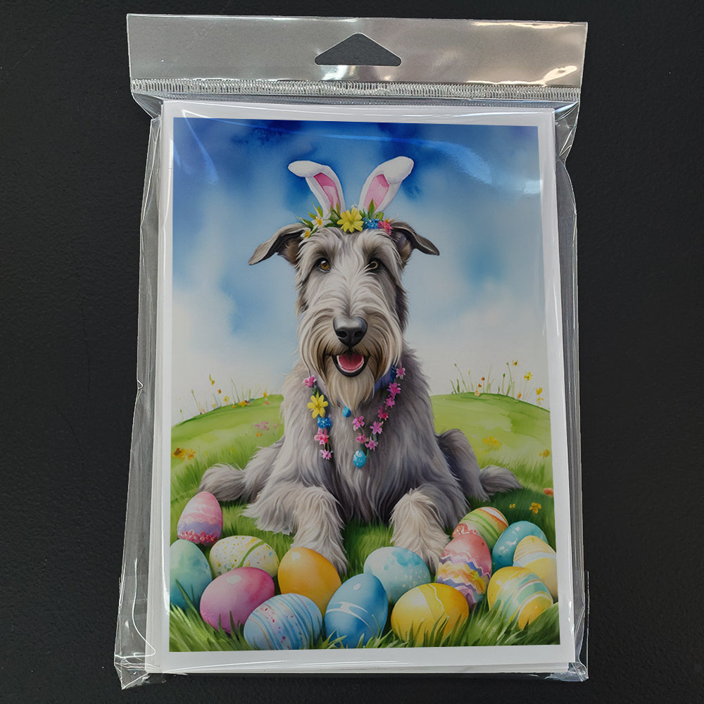 Irish Wolfhound Easter Egg Hunt Greeting Cards Pack of 8